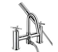 Bristan Cruzar Mitigeur bain/douche avec pommeau facile à nettoyer, montage sur plateau, finition chromée