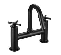 Bristan Cruzar Robinet de baignoire avec valves à disque en céramique durable Finition noire