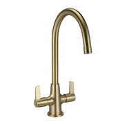 Bristan EC SNK EF BB Echo Mitigeur d'évier monobloc en laiton brossé Double levier