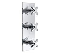 Bristan GLR Shc3div C Glorious encastré double valve de contrôle et inverseur Plus Robinet d'arrêt, Chrome