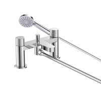 Bristan LISO Mitigeur bain/douche avec pommeau facile à nettoyer, montage sur plateau, finition chromée