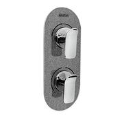 Bristan Malp Shcdiv GG Metallix ALP encastré double valve de contrôle et inverseur Graphite Glisten, Chrome/graphite