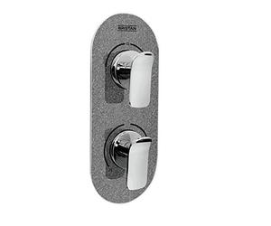 Bristan Malp Shcdiv GG Metallix ALP encastré double valve de contrôle et inverseur Graphite Glisten, Chrome/graphite