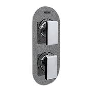 Bristan Mpiv2 Shcdiv GG Glisten métallique Pivot 2 encastré double valve de contrôle et inverseur, Chrome/graphite