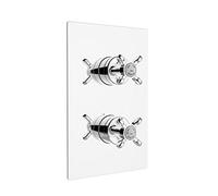 Bristan N2 SHCDIV C Robinet de Douche thermostatique encastré à Double Commande avec inverseur intégré à Deux Sorties 1901, Chrome