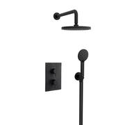 Bristan Prism Kit de douche thermostatique encastré avec trois sorties Technologie Safe Touch Finition noire
