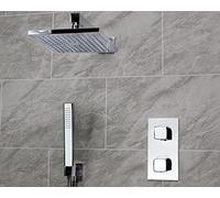 Bristan SHWR PK2 Ensemble de douche en cobalt avec tête fixe et mitigeur mural Chromé