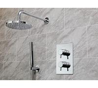 Bristan SHWR PK4 Ensemble de douche à prisme avec tête fixe et mitigeur mural Chromé