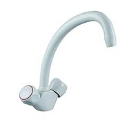 Bristan VAC Bsnk C MT Club Budget Mélangeur d'évier monobloc Chromé avec têtes en métal Parent, VAC BSNK WHT