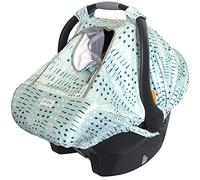 Bristin Baby Car Seat Cover/Stroller Cover. Stretchy Kick-Proof Car Seat Covers for Babies. Teal Gender Neutral Baby Carseat Cover for Boys and Girls. Infant Carseat Canopy with Mosquito Net