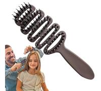 Bristle à palettes de sanglier, peigne de soins du cuir chevelu, brosse à cheveux antistatique, brins rajeunis, conception de massage confortable 3 cm pour les hommes