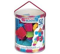 Battat – Jeu de construction – Bristle Blocks BA3068Z – Seau 50 pièces – Violet, Mixte, Bébé