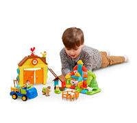 Bristle Blocks Battat, Ferme à emboîtement avec Animaux et Camion | Comprend 67 pièces au total avec grange, camion, clôture, 2 arbres, 2 fermiers, 7 animaux et accessoires, 2 ans et +