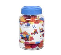 Bristle Blocks de Battat - Blocs de Construction - Jeu de 80 pièces avec Bocal - Jeu éducatif et créatif - Jouets sensoriels - Encourage dextérité et motricité Fine - Enfants 2 Ans et Plus