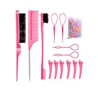 Bristle - Pinceau à dos plat - Peigne de coiffage pour femme - Brosse à cheveux démêlante - Petit outil de peigne portable pour salon de coiffure - Pour les adieux des femmes et les filles