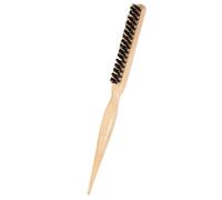 Bristle Teasing Comb, Nylon Bristle Styling Hairbrush, Fine Tail Comb for Curl Defining, Detangling & Smoothing, Lightweight & Anti-Static (Black), Ideal for Salon & Home Use 26.5g