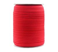 Bristlegrass Bande élastique en satin pour couture, rouleau de 10 mm, bobine de ruban extensible brillant pour cravate, bandeau, robe, loisirs créatifs (A-3/8" x 45,7 m, rouge)