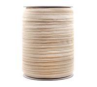 Bristlegrass Bande élastique en satin pour couture - Rouleau de 10 mm - Brillant et extensible pour attacher les cheveux, bandeau, robe, loisirs créatifs - A-3/8" x 45,7 m - Nude