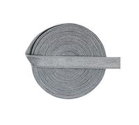 Bristlegrass Bande élastique pour couture, 0,95 cm et 1,9 m pour couture de ceinture et de pantalon, bande élastique tricotée gris métallique , haute élasticité (2Y 0,95 cm, gris métallique)