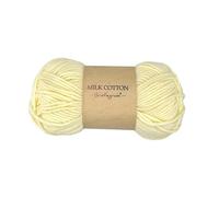 Bristlegrass Buttermilk Fil doux pour crochet et tricot - Super ensemble avec fil économique, pompons, marqueurs de points (7,6 x 3,1 g, 3 x 100 m)