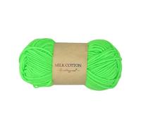 Bristlegrass Lot de 2 marqueurs de mailles en coton vert fluo avec pompons en laine de lait à tricoter à la main (2 x 1,2, 154,6 g, 2 x 90,9 m)