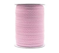 Bristlegrass Picot Loop Bande élastique pour couture - Rouleau de 10 mm - Rouleau de ruban décoratif en dentelle extensible pour lingerie et sous-vêtements - E-3/8" x 45,7 m, rose