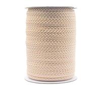 Bristlegrass Picot Loop Bande élastique pour couture - Rouleau de 10 mm - Ruban décoratif en dentelle extensible pour lingerie et sous-vêtements - E-3/8" x 45,7 m - Nude
