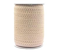 Bristlegrass Picot Loop Bande élastique pour couture - Rouleau de 13 mm - Couronne à volants - Ruban en dentelle extensible pour attacher les cheveux, bandeau, lingerie, (D-1,27 cm x 45,7 m, nude)