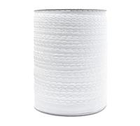 Bristlegrass Picot - Rouleau de bande élastique en peluche pour couture - Rouleau de 10 mm en nylon élasthanne pour lingerie et sous-vêtements (I-3/8" x 45,7 m, blanc)
