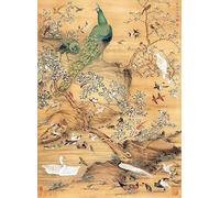 Bristlegrass Puzzle en bois de 500 pièces pour adultes, dynastie Qing chinoise, vieux maître Shen Quan, chefs-d'œuvre d'art, oiseaux, cadeaux, peinture décorative, décoration d'intérieur (500 pièces)