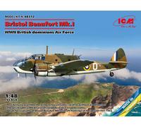 Bristol Beaufort Mk.i , WWII British Dominions Air Force 1:48 Plastic Model Kit