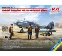 Bristol Beaufort Mk.ia With Raf Pilots 1:48 Plastique Model Kit Icm