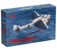 Bristol Beaufort Mk.ia , WWII British Torpedo Bomber 1:48 Plastic Model Kit Icm