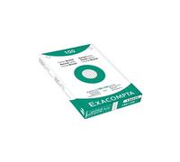 Bristol Exacompta 100x150mm 205g quadrillé perforé - Etui de 100 fiches - Blanc