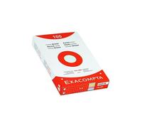 Bristol Exacompta 100x150mm 205g quadrillé perforé - Etui de 100 fiches - Coloris assortis