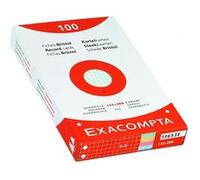 Exacompta - Réf. 13653E - Étui de 100 fiches bristol quadrillées 5x5 perforées - format 125 x 200 mm - compatibles avec imprimante jet d'encre, laser et photocopieur - couleurs assorties