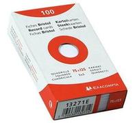 Bristol Exacompta 75x125mm 205g Quadrillé - Etui de 100 fiches - Coloris assortis G