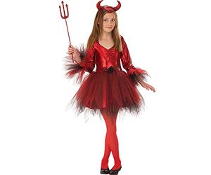 Bristol Novelty 3015575-6000 Costume de fille du diable classique, rouge, 5-6 ans Halloween, Carnaval