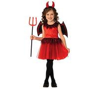 Bristol Novelty 3015583-4000 Costume de fille du diable, rouge, 3-4 ans Halloween, Carnaval