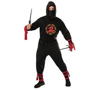 Bristol Novelty 301590STD000 Déguisement de ninja noir pour homme, taille M Halloween, Carnaval