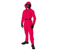 Bristol Novelty 301595S000 Combinaison et masque de joueur, pour adulte, homme et femme, rouge, taille S Halloween
