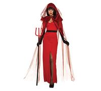 Bristol Novelty 301620S Costume de diablesse pourpre pour adulte, rouge, taille S (38-40) Halloween, Carnaval