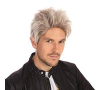 Bristol Novelty-80 Wig Perruque Bad Boy Style années 1980 (avec boîte), Unisex Adult, BW962, Blonde Halloween