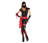 Bristol Novelty 820551S000 Costume de Dragon Fighter Ninja | Femme Adulte | Noir et Rouge