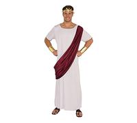 Bristol Novelty 820566XL000 Costume de l’empereur Jules César pour homme, blanc et rouge, taille XL Halloween