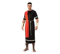 Bristol Novelty Costume Romain/César AC341 – toge noire drapé rouge – Homme Taille M – Halloween