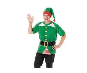 Bristol Novelty-AC648 Ensemble d’Accessoires pour déguisement d’Elfe Joyeux, Unisexe, Unisex Adult, AC648, Verte, Chest Size 44-inch Halloween