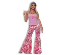 Bristol Novelty Ac742 Pantalon a pattes d'elephant flower power