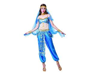 Bristol Novelty-AF072 Déguisement Danseuse du Ventre, Women, AF072, Bleu, Taille Unique Halloween
