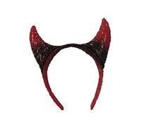 Bristol Novelty-BA026 Serre-tête avec Cornes de Diable Noir/Rouge, BA026, Taille Unique Halloween